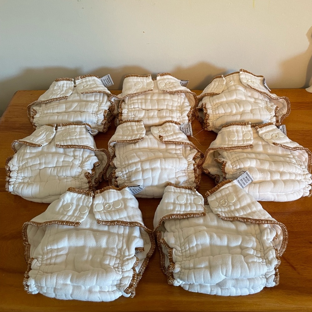 NWOT Cloth-eez Workhorse large L with snaps closure cotton cloth diapers lot 8